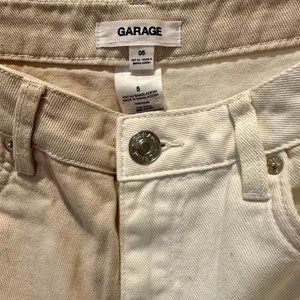 Garage Two-Tone Tan and White Jeans